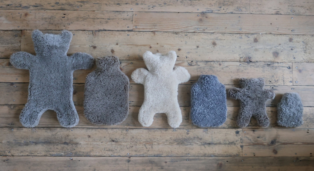 Sheepskin Teddy Bear Hot Water Fashy